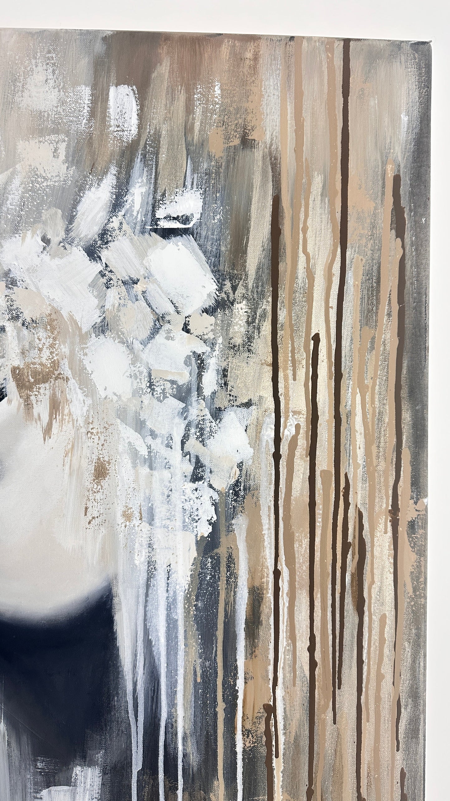 “Veil of Stillness” Original Abstract Painting 60x80 cm