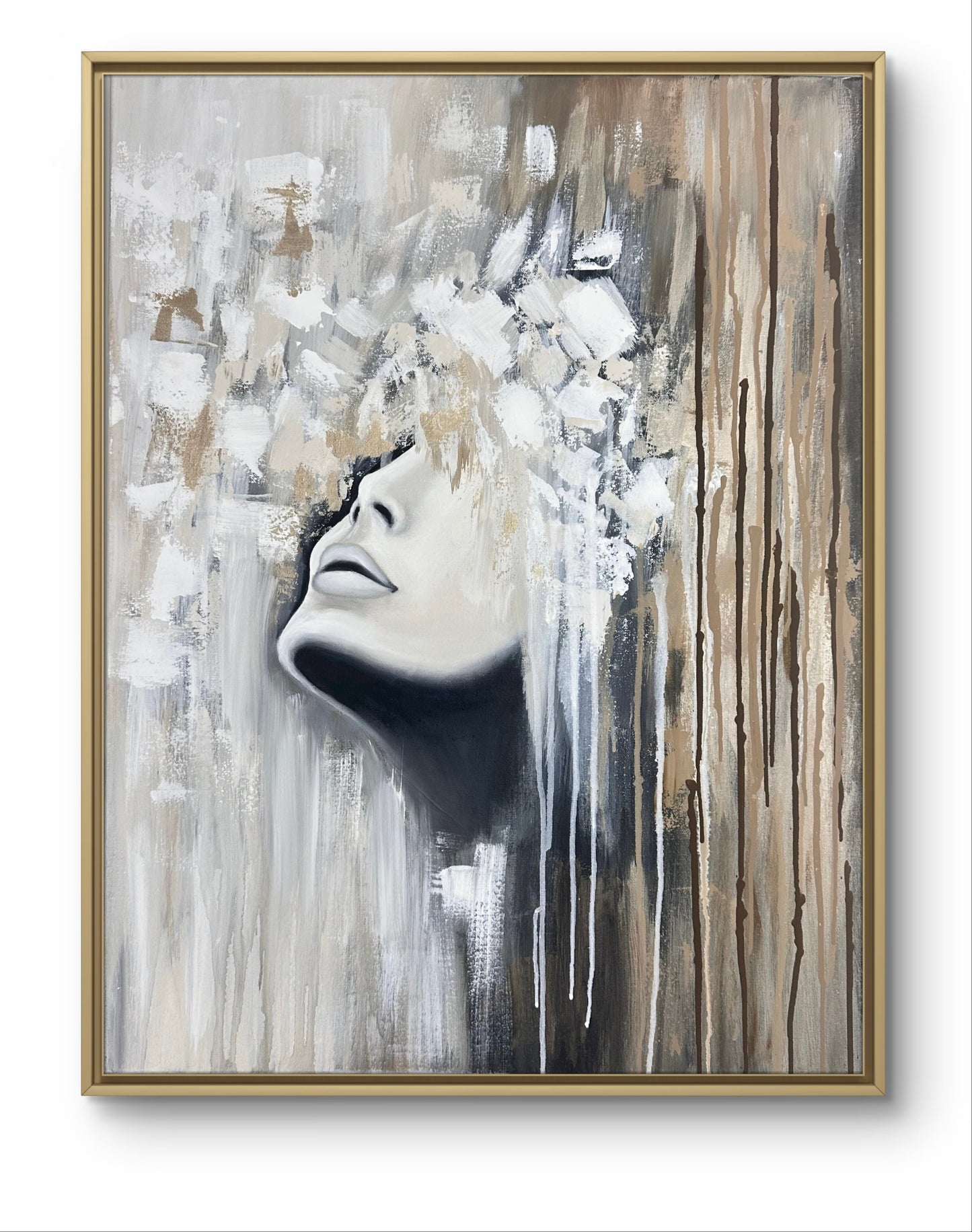“Veil of Stillness” Original Abstract Painting 60x80 cm