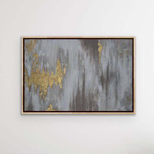 'Golden Cascade' Original Textured Artwork on Canvas 60x90 cm