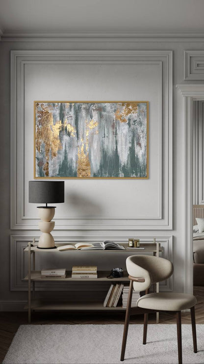 'Sage Whisper' Original Textured Abstract Painting 60x90 cm