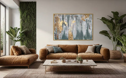 'Sage Whisper' Original Textured Abstract Painting 60x90 cm